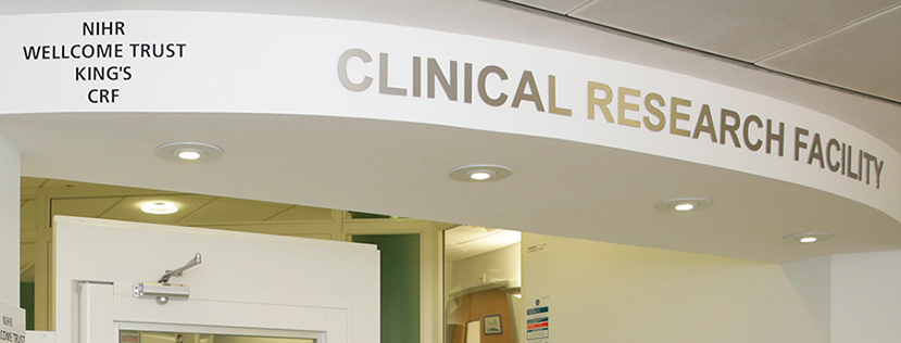 King's Clinical Research Facility sign