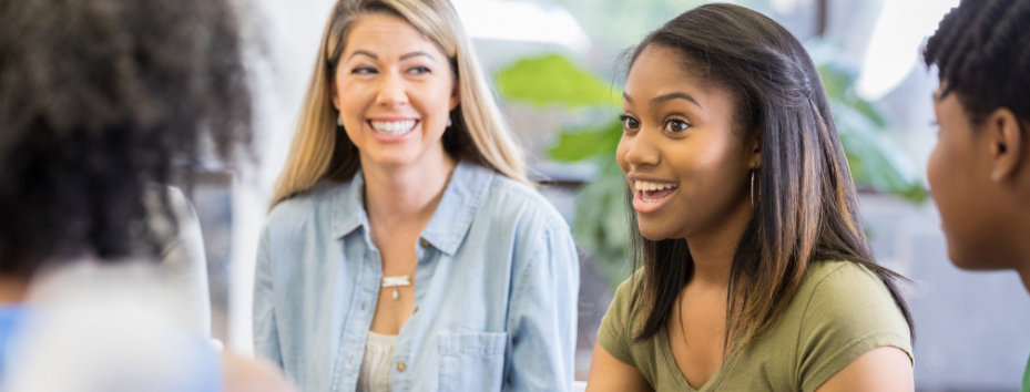 Photo of researcher with a study participant